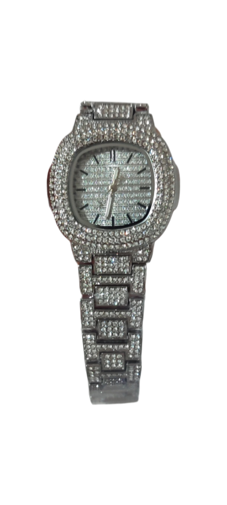 T-GOER Stainless Steel Iced Out Taşlı Çelik Kol Saati – Nautilus Kasa